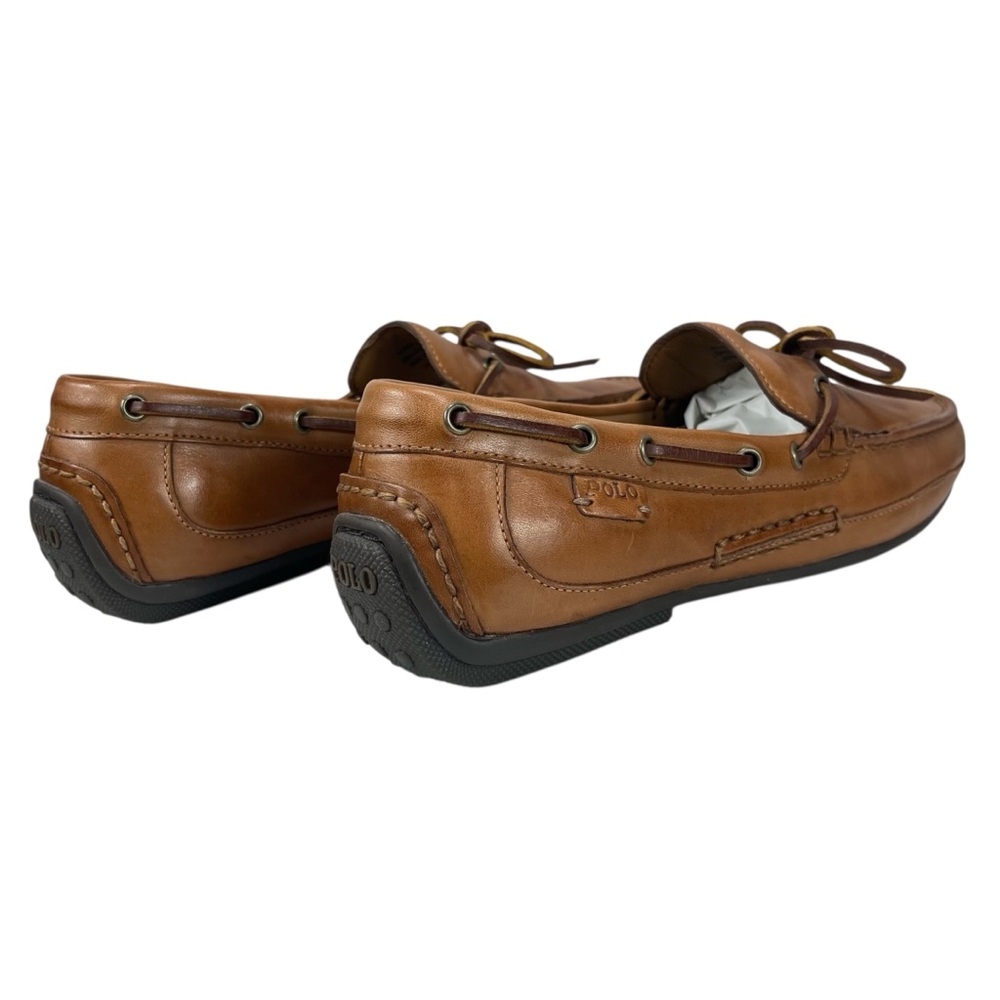Polo Ralph Lauren Men 9D Brown Leather Boat Loafer Driving Moccasin Shoes - Picture 7 of 10